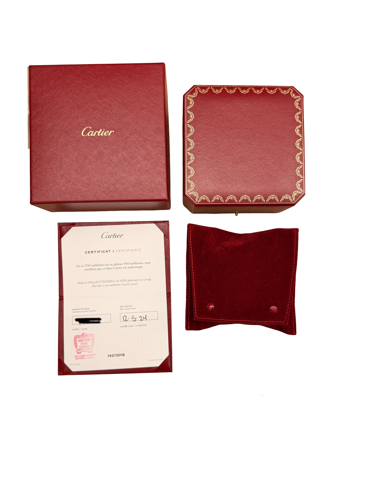 Cartier Yellow Gold  Medium Model Love Bracelet box