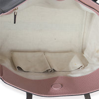 Gucci Pink Grey Pebbled Calfskin Medium Swing Tote Handbag av