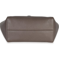 Gucci Pink Grey Pebbled Calfskin Medium Swing Tote Handbag stamp