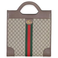 Gucci GG Supreme Beige Large Ophidia Tote Handbag fv