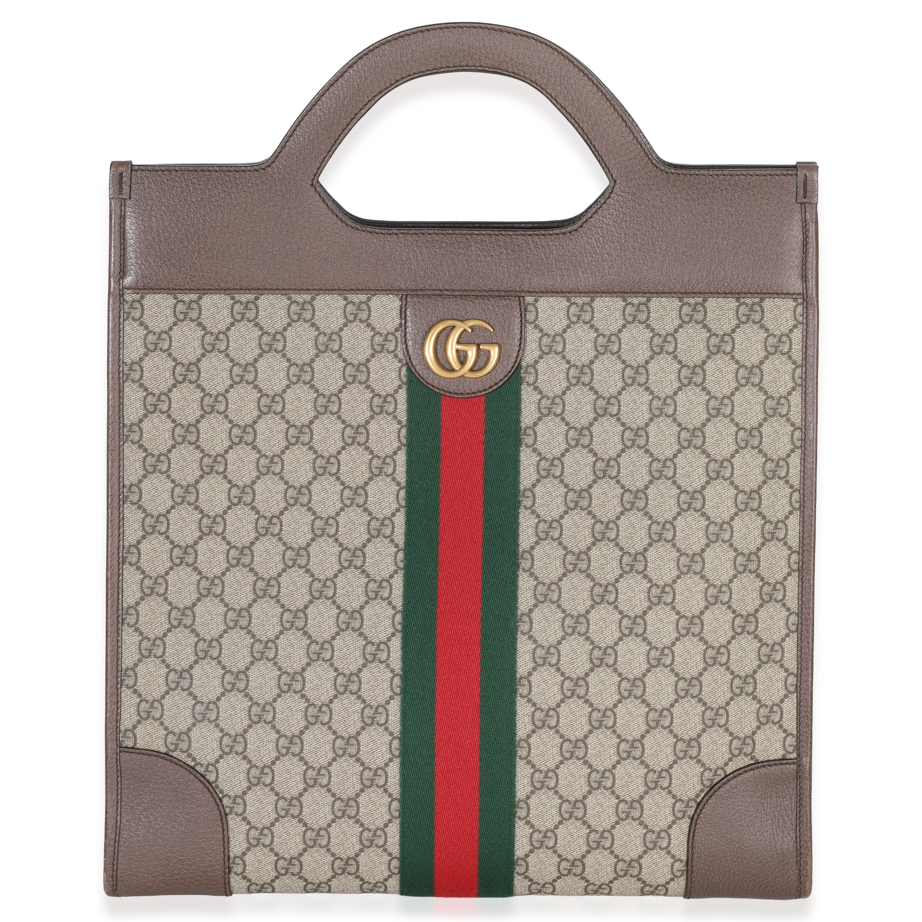 Gucci GG Supreme Beige Large Ophidia Tote Handbag fv