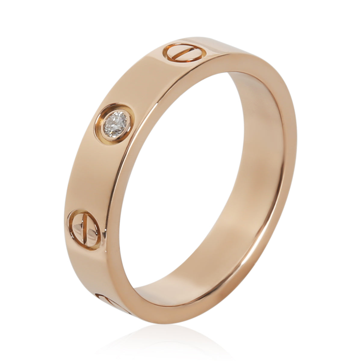 Cartier Rose Gold Diamond Small Model Love Ring bv