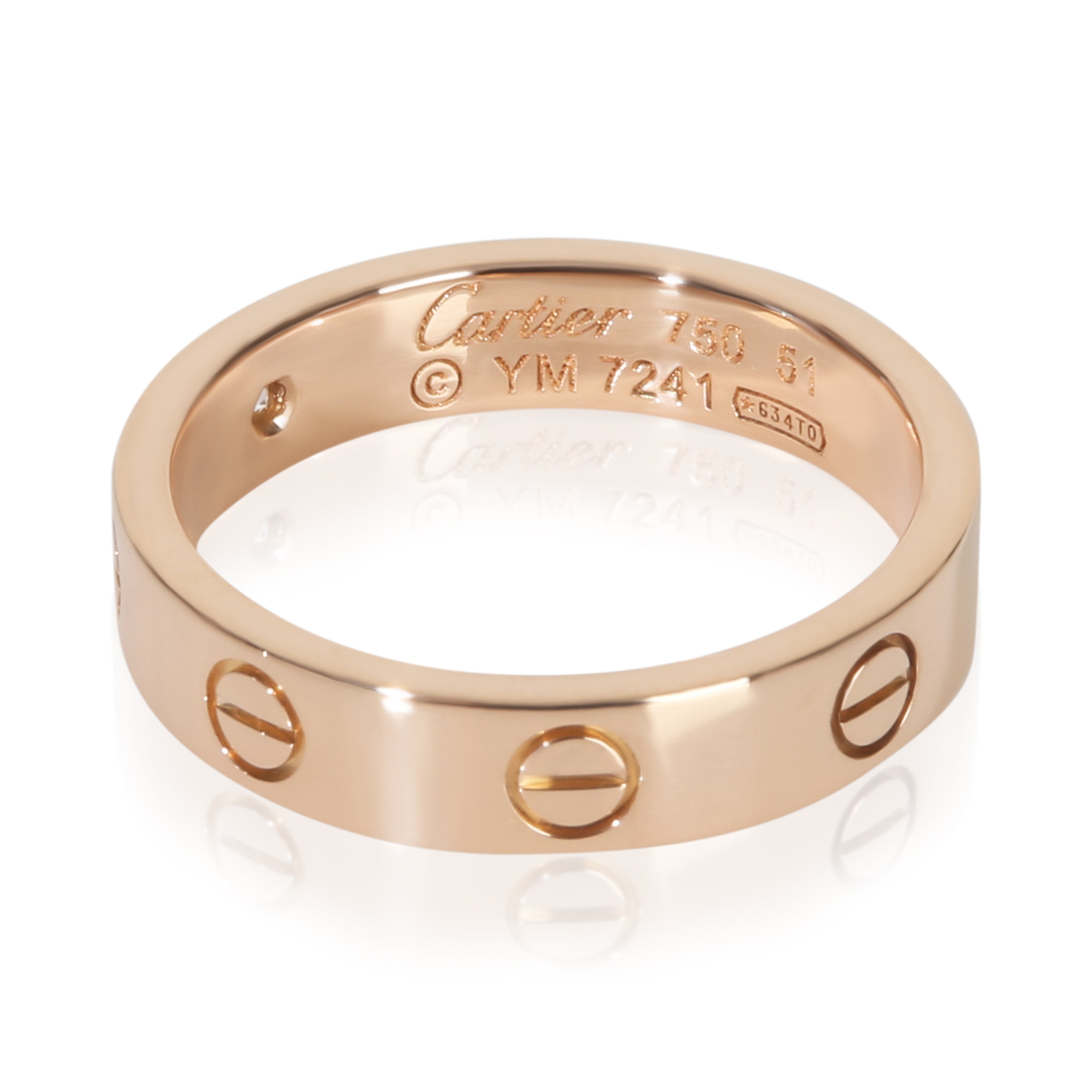 Cartier Rose Gold Diamond Small Model Love Ring fv