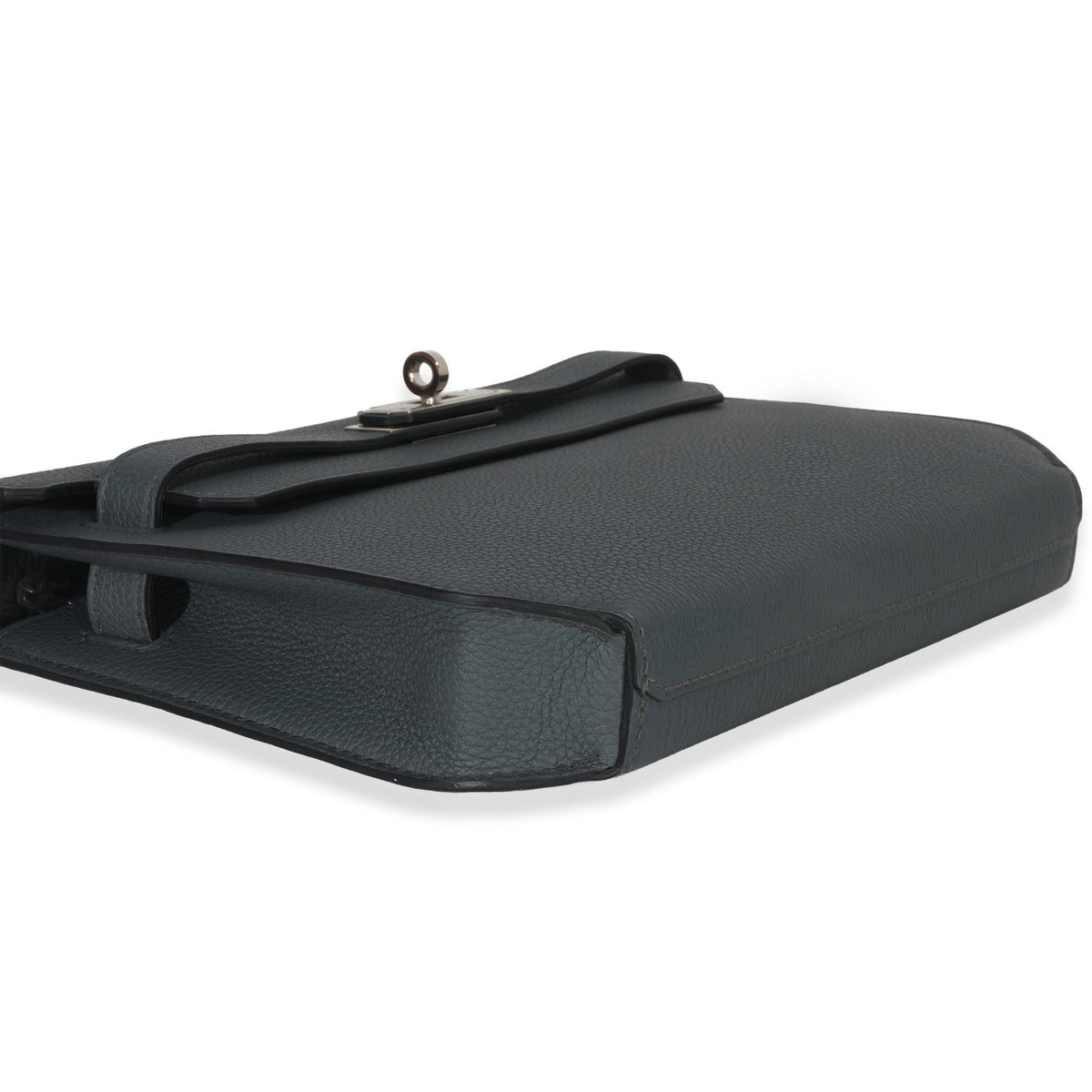 Hermès Bleu Orage Togo Kelly Depeches 25 PHW Handbag clasp