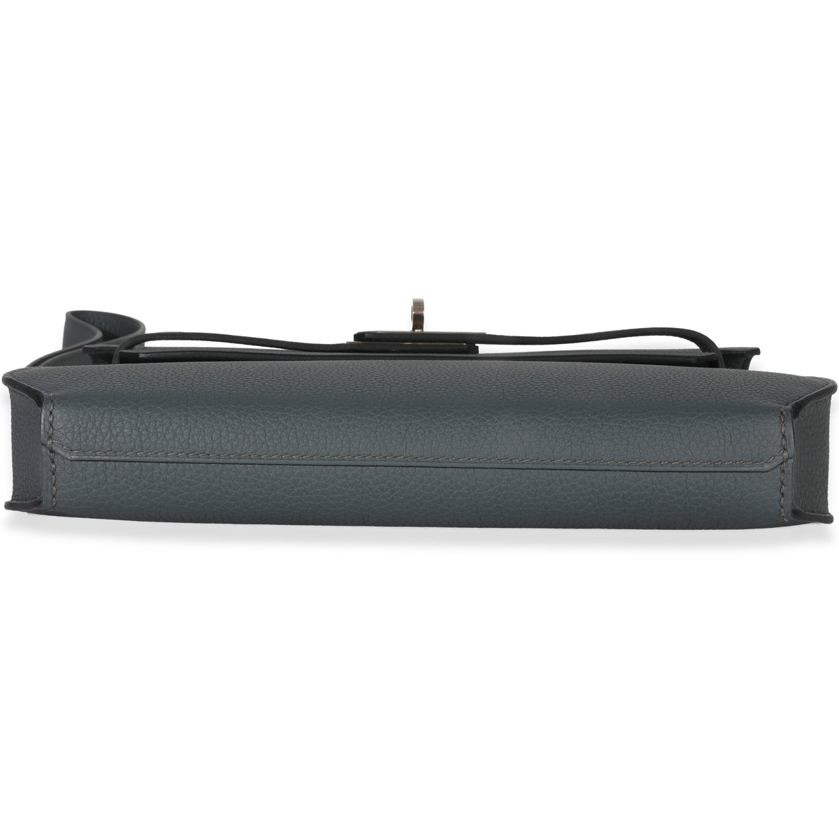 Hermès Bleu Orage Togo Kelly Depeches 25 PHW Handbag stamp