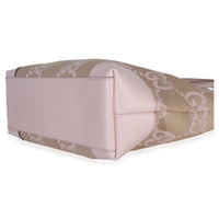 Gucci Pink Monogram Jumbo GG Textured Calfskin Large Ophidia Shopping Tote Handbag box