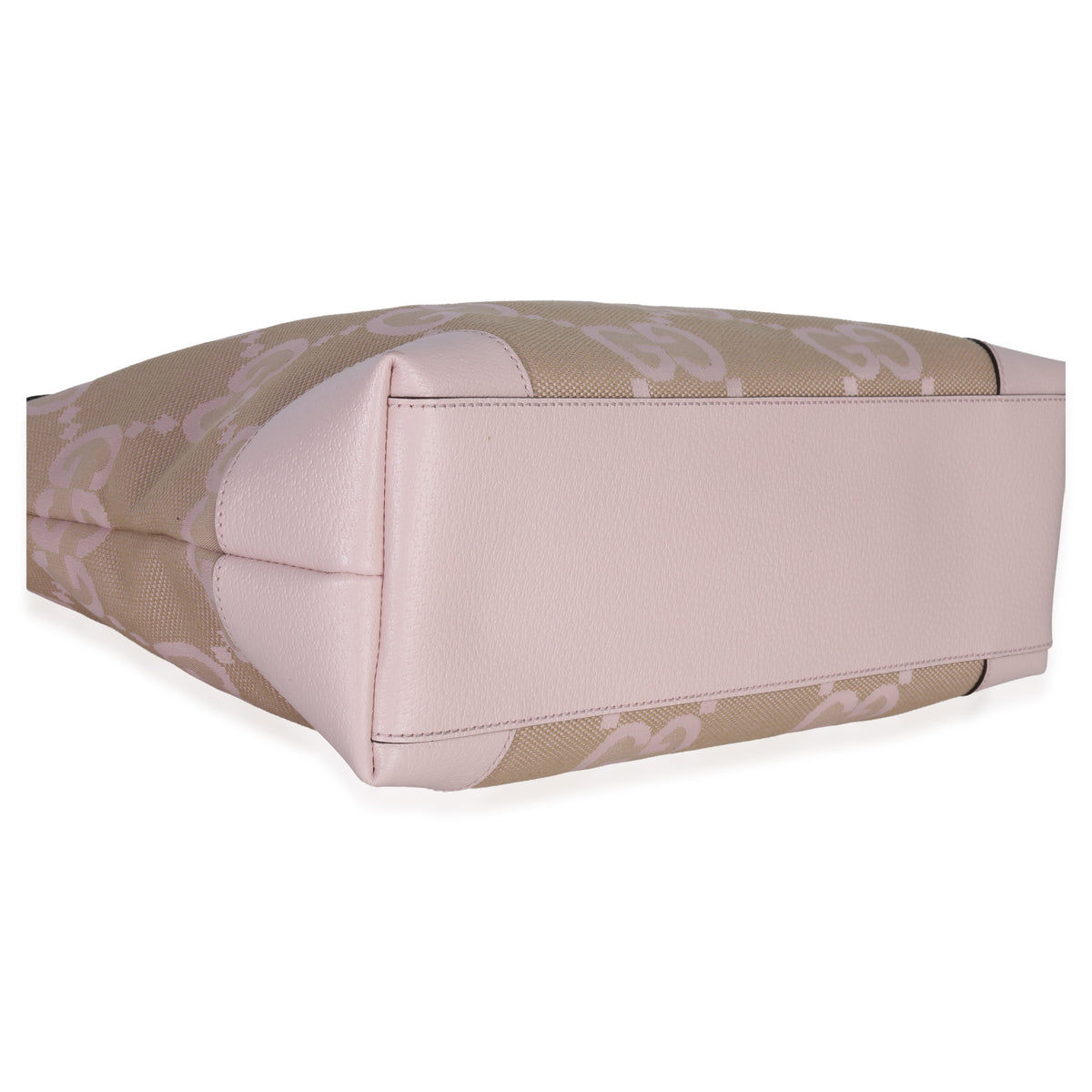 Gucci Pink Monogram Jumbo GG Textured Calfskin Large Ophidia Shopping Tote Handbag clasp