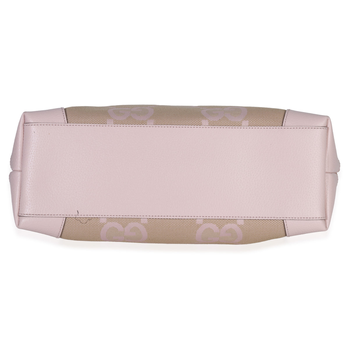 Gucci Pink Monogram Jumbo GG Textured Calfskin Large Ophidia Shopping Tote Handbag stamp