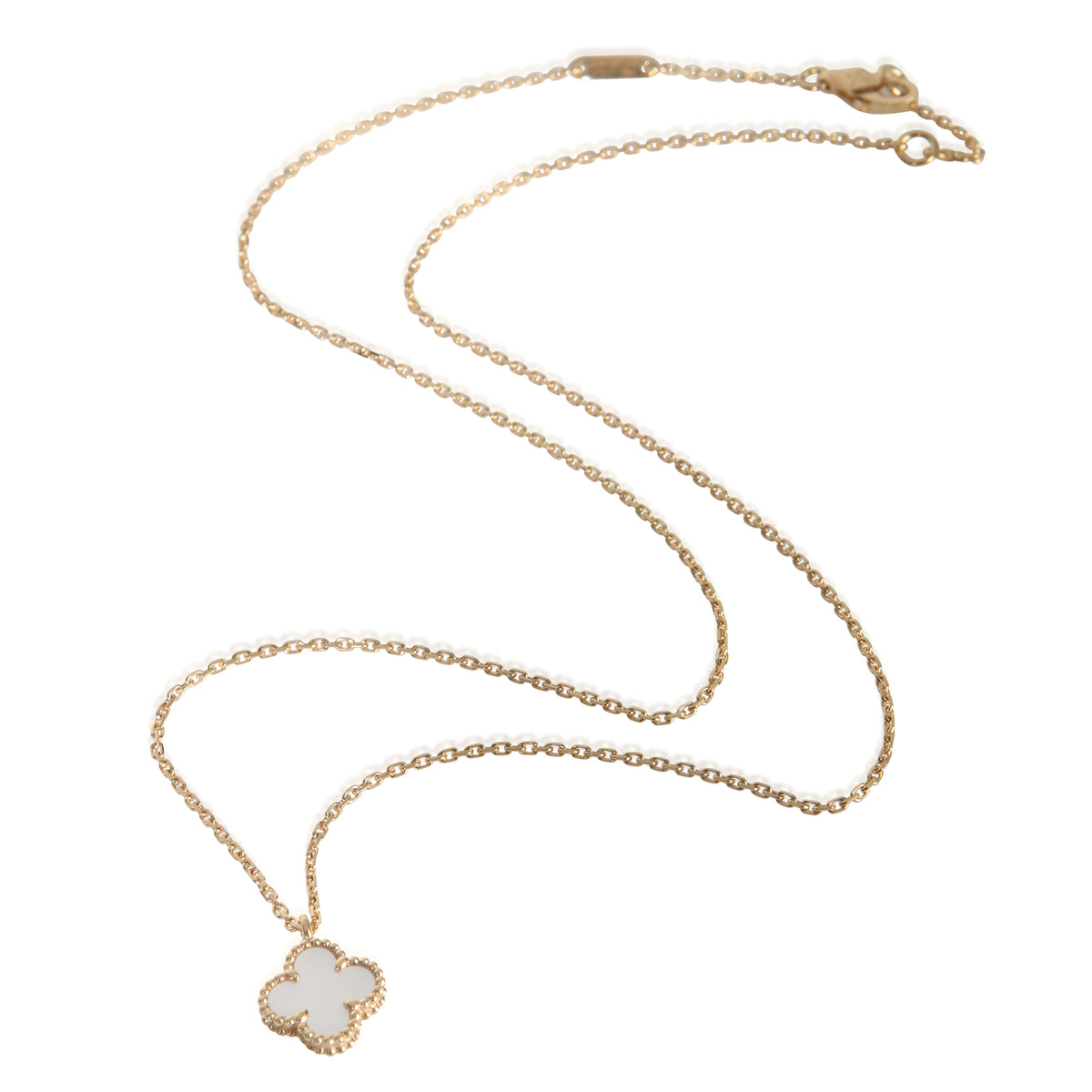 Van Cleef & Arpels Yellow Gold Mother Of Pearl Sweet Alhambra Pendant pv