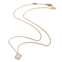 Van Cleef & Arpels Yellow Gold Mother Of Pearl Sweet Alhambra Pendant pv