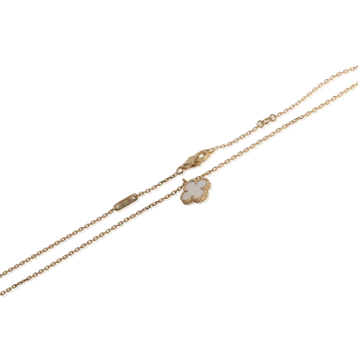 Van Cleef & Arpels Yellow Gold Mother Of Pearl Sweet Alhambra Pendant sv