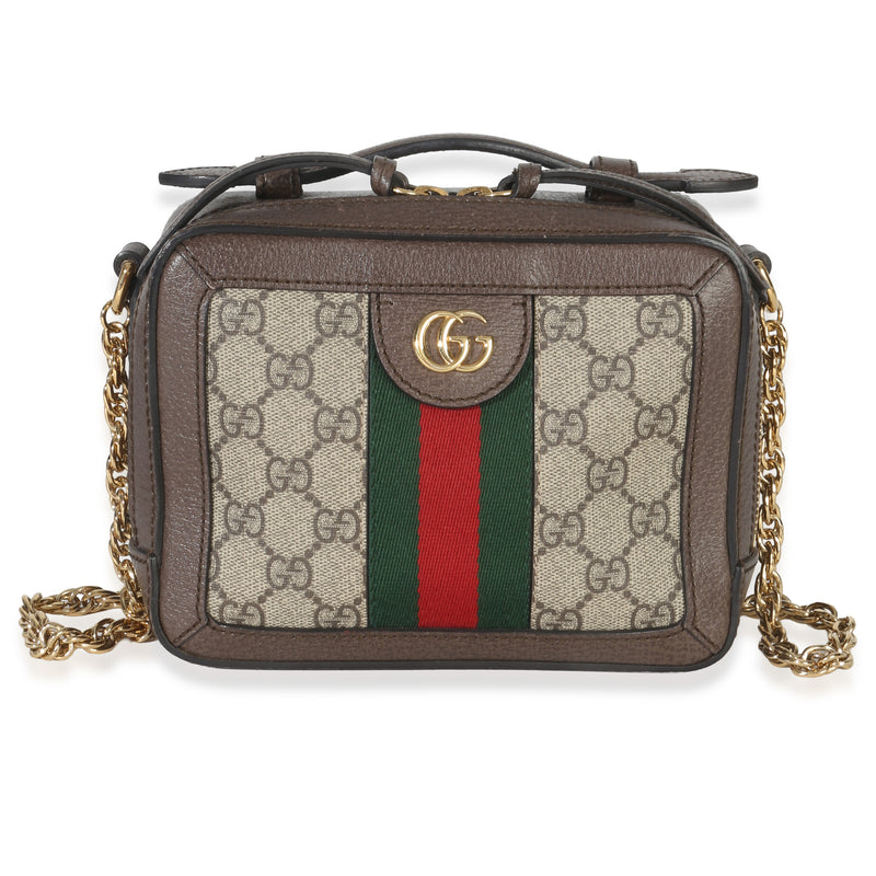 Gucci Beige Ebony Ophidia GG Mini Supreme Shoulder Bag Handbag id