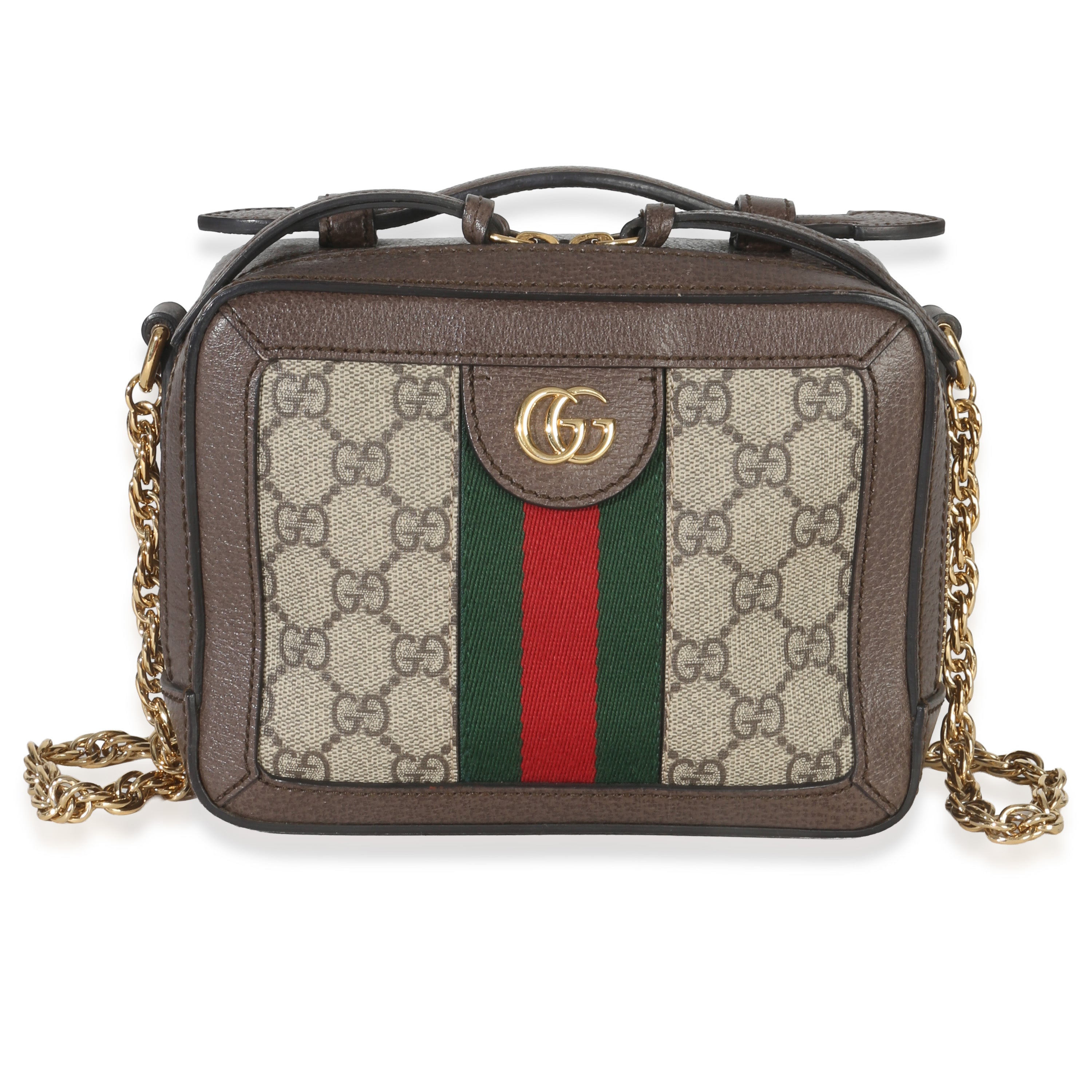 Gucci Beige Ebony Ophidia GG Mini Supreme Shoulder Bag Handbag id