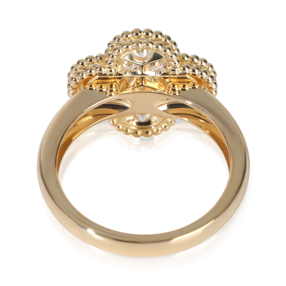 Van Cleef & Arpels Yellow Gold Diamond Vintage Alhambra Ring pv