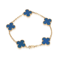 Van Cleef & Arpels Yellow Gold Agate Vintage Alhambra Bracelet pv