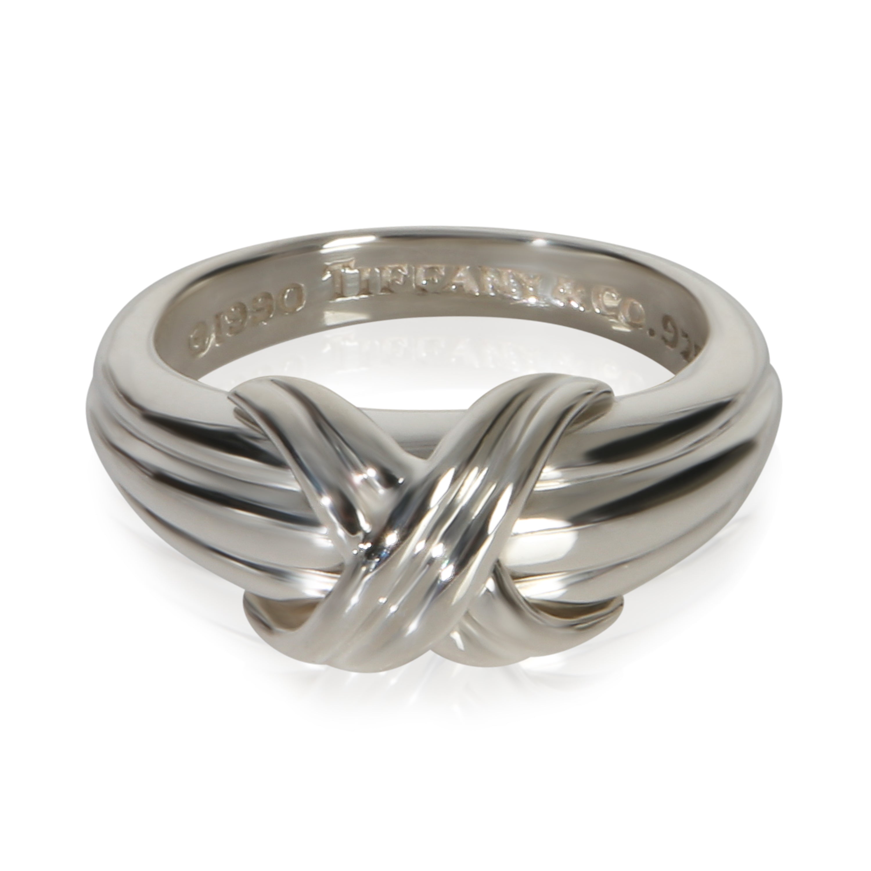 Tiffany & Co. Sterling Silver  Vintage 1990's Signature X Ring fv