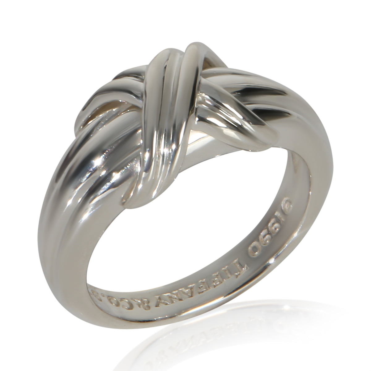 Tiffany & Co. Sterling Silver  Vintage 1990's Signature X Ring bv