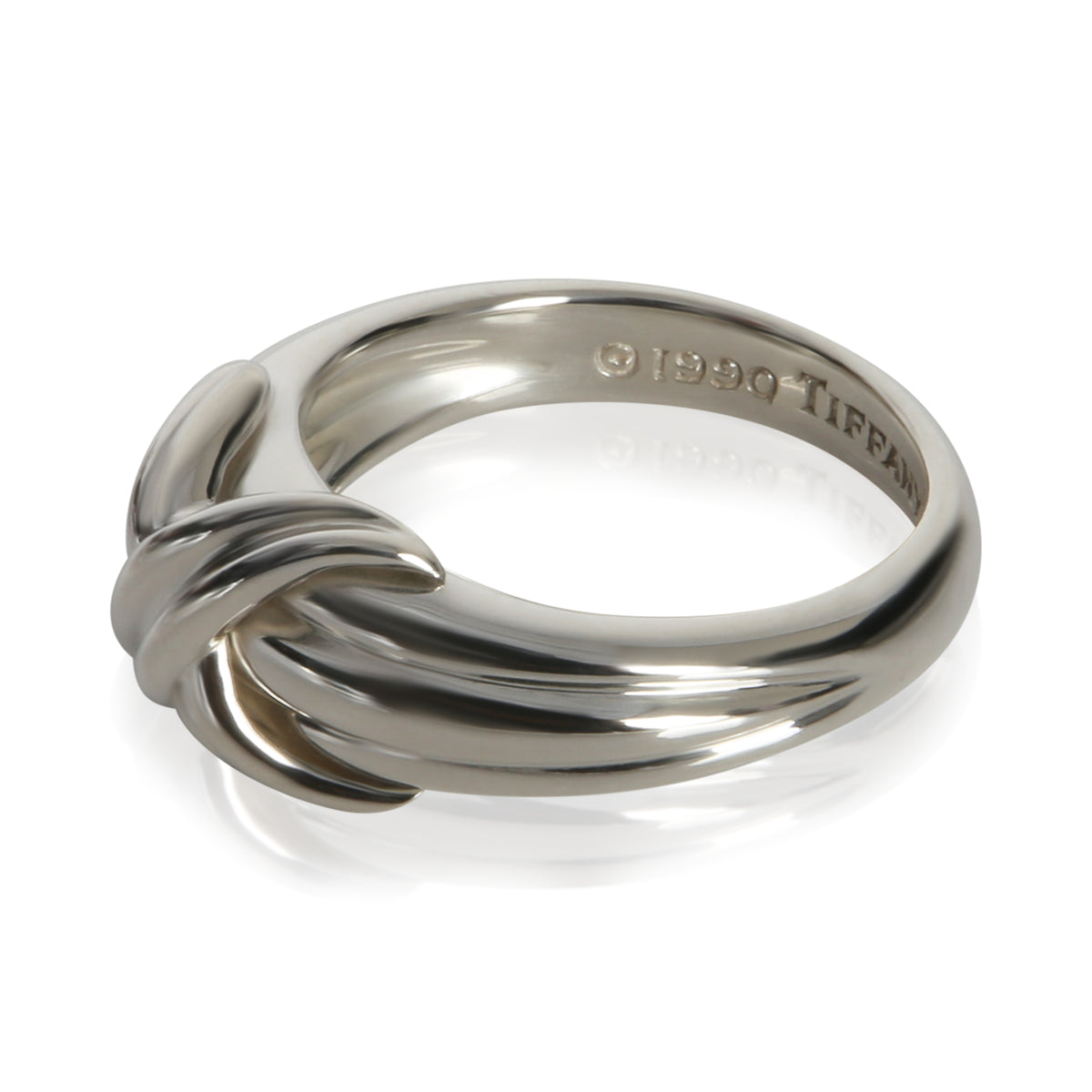 Tiffany & Co. Sterling Silver  Vintage 1990's Signature X Ring sv