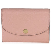 Louis Vuitton Rose Confetti Monogram Empreinte Rosalie Coin Purse Wallet fv