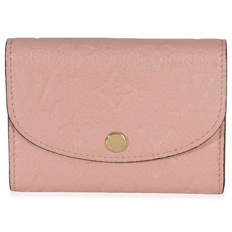 Louis Vuitton Rose Confetti Monogram Empreinte Rosalie Coin Purse Wallet fv