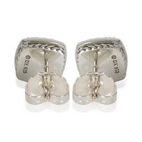 David Yurman Sterling Silver Chalcedony and Diamond Albion Earrings bv