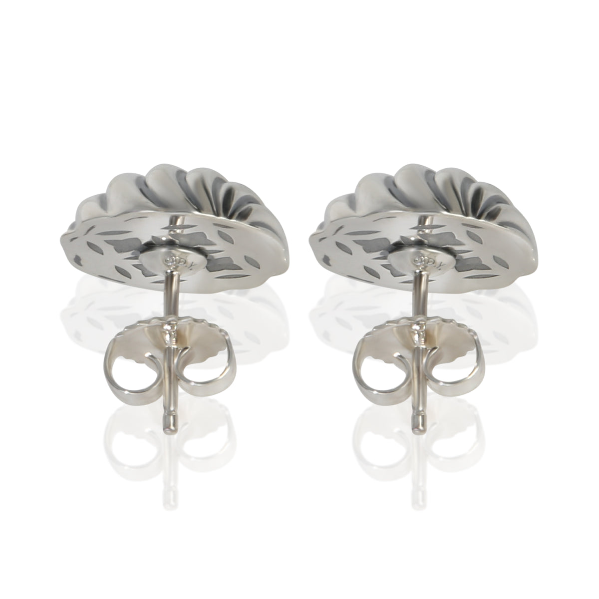 David Yurman Sterling Silver  Sculpted Cable Earrings pv