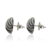 David Yurman Sterling Silver  Sculpted Cable Earrings sv