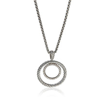 David Yurman Sterling Silver Diamond Mobile Circle Pendant fv