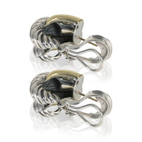 David Yurman Yellow Gold & Sterling Silver  Labyrinth Earrings bv