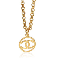 Chanel Gold Plated  Vintage 1993 CC Necklace fv