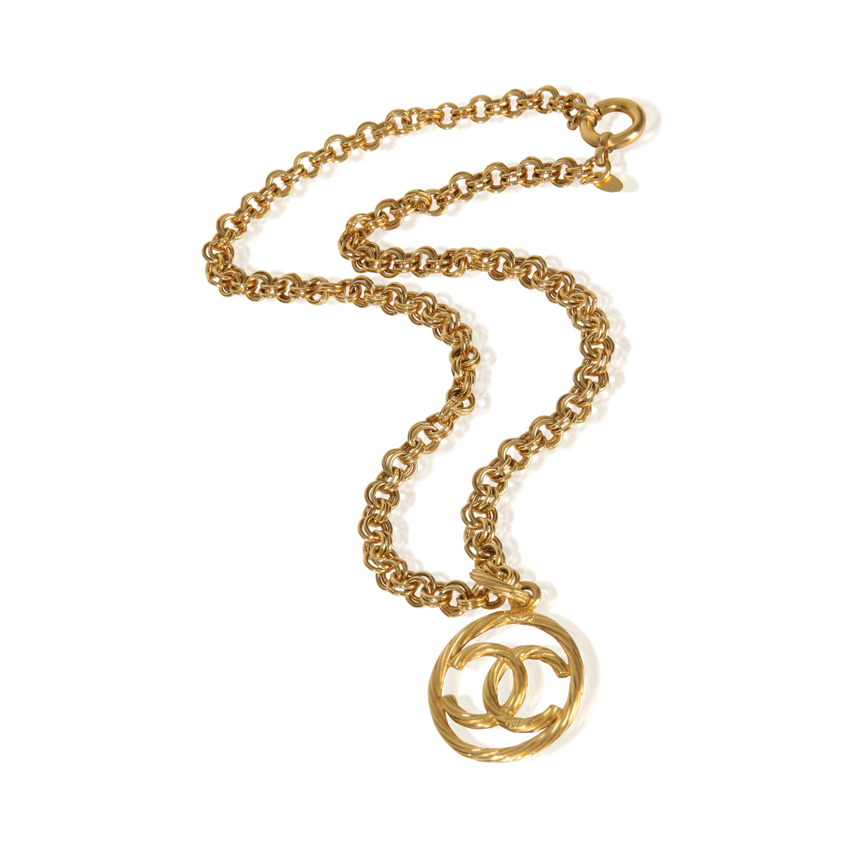 Chanel Gold Plated  Vintage 1993 CC Necklace pv