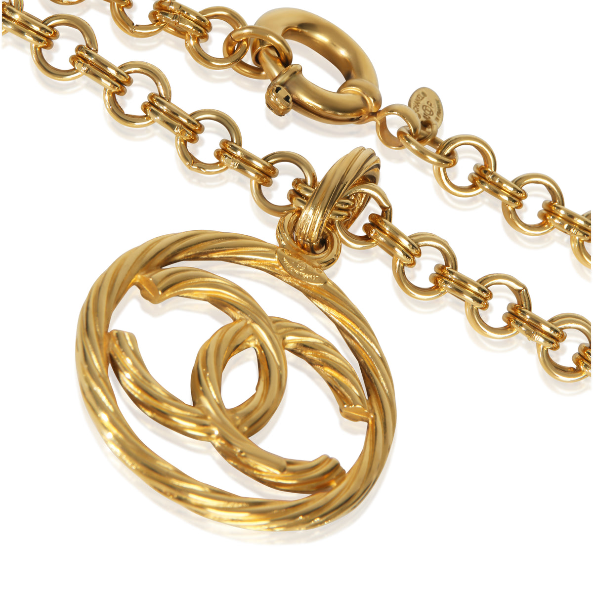 Chanel Gold Plated  Vintage 1993 CC Necklace sv