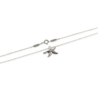 Tiffany & Co. Sterling Silver Diamond Elsa Peretti Starfish Pendant sv