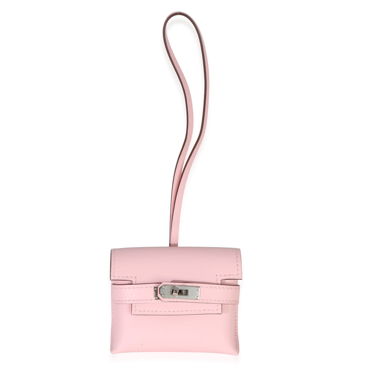 Hermès Rose Sakura Swift Kelly Festival Charm fv