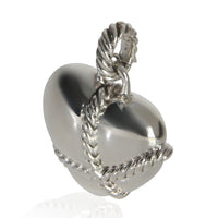 David Yurman Sterling Silver  Puff Heart Pendant fv