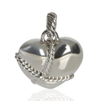David Yurman Sterling Silver  Puff Heart Pendant pv