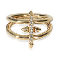 Tiffany & Co. Yellow Gold Diamond Two Row Titan By Pharrell Ring fv