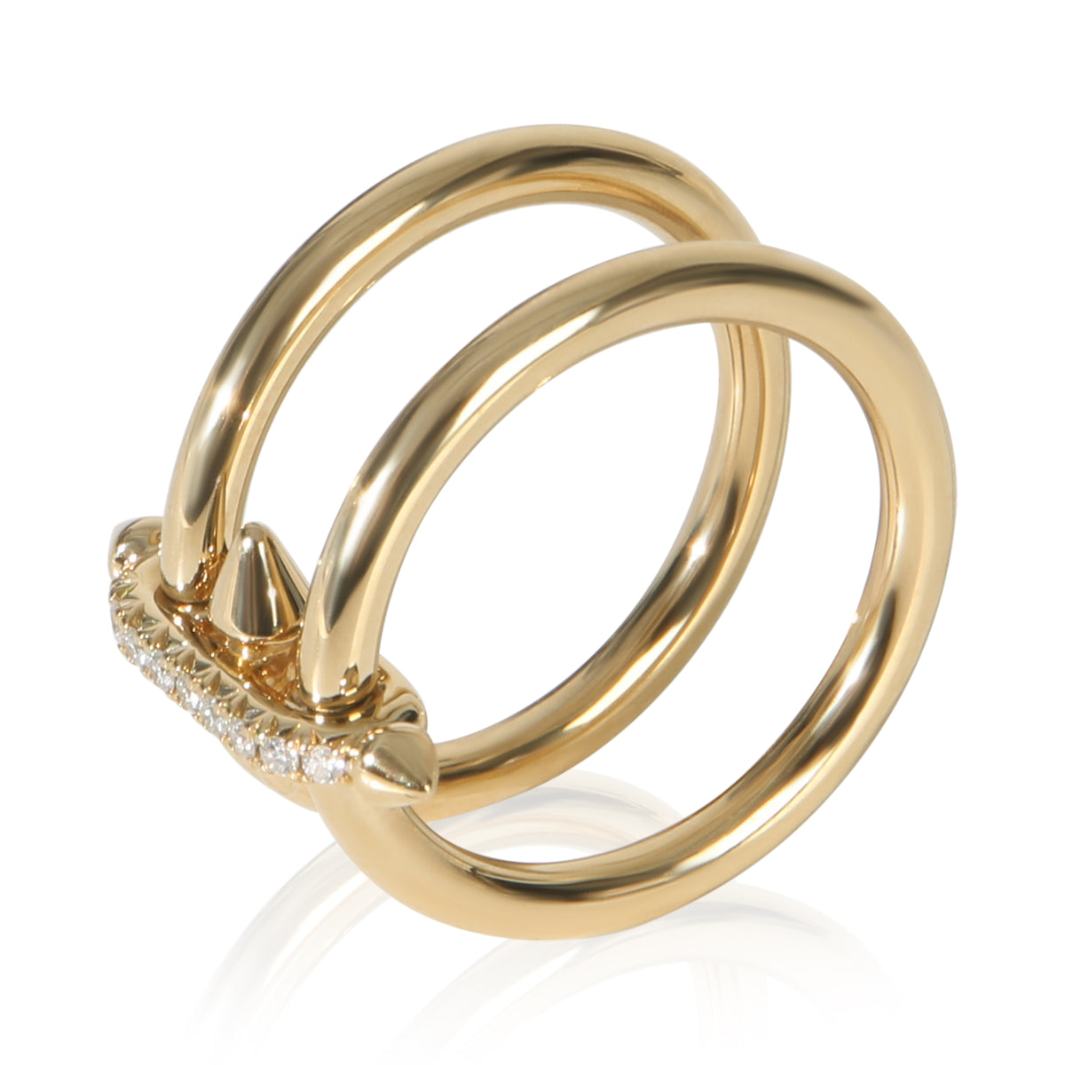 Tiffany & Co. Yellow Gold Diamond Two Row Titan By Pharrell Ring pv