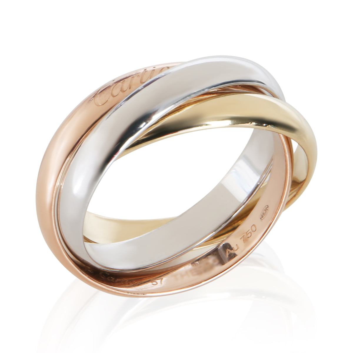 Cartier 3 Tone Gold  Classic Trinity Ring bv