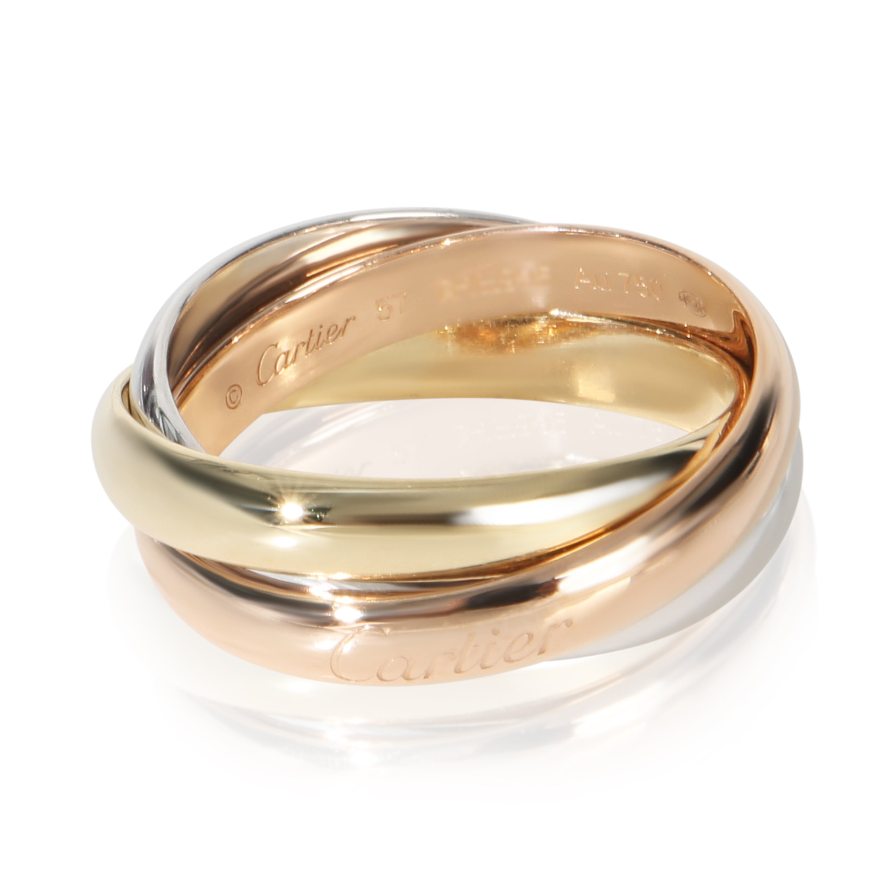 Cartier 3 Tone Gold  Classic Trinity Ring fv