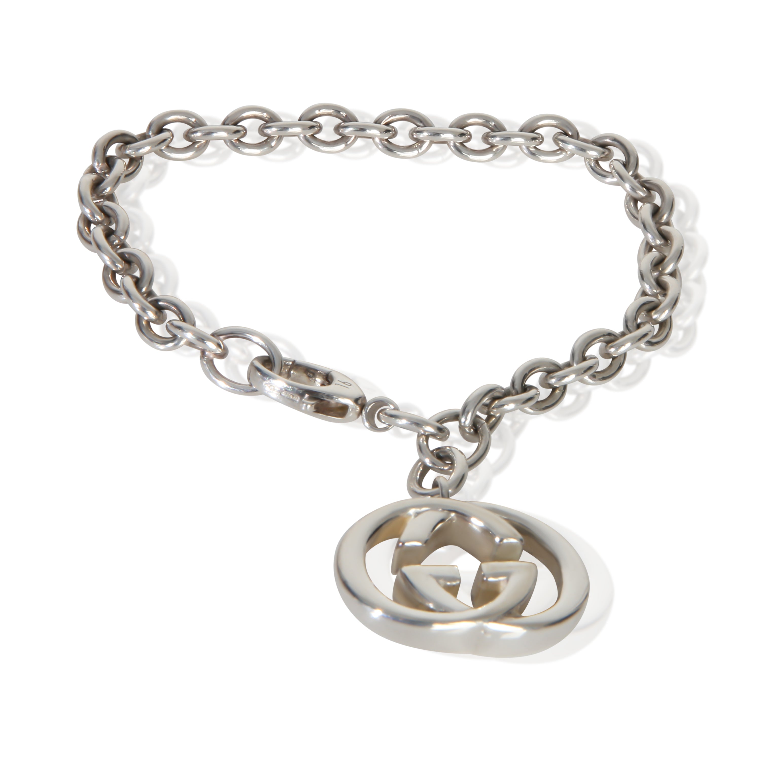 Gucci Sterling Silver  GG Marmont Charm Bracelet fv