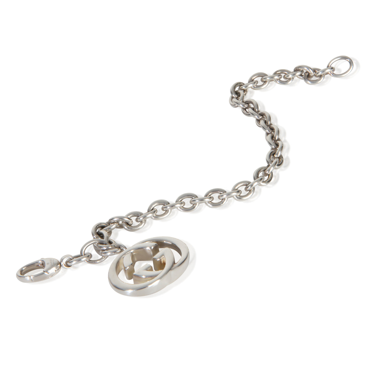 Gucci Sterling Silver  GG Marmont Charm Bracelet pv