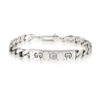 Gucci Sterling Silver  Ghost ID Bracelet fv