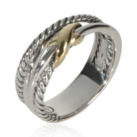 David Yurman Yellow Gold & Sterling Silver  Crossover X Ring av