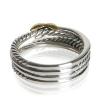David Yurman Yellow Gold & Sterling Silver  Crossover X Ring bv