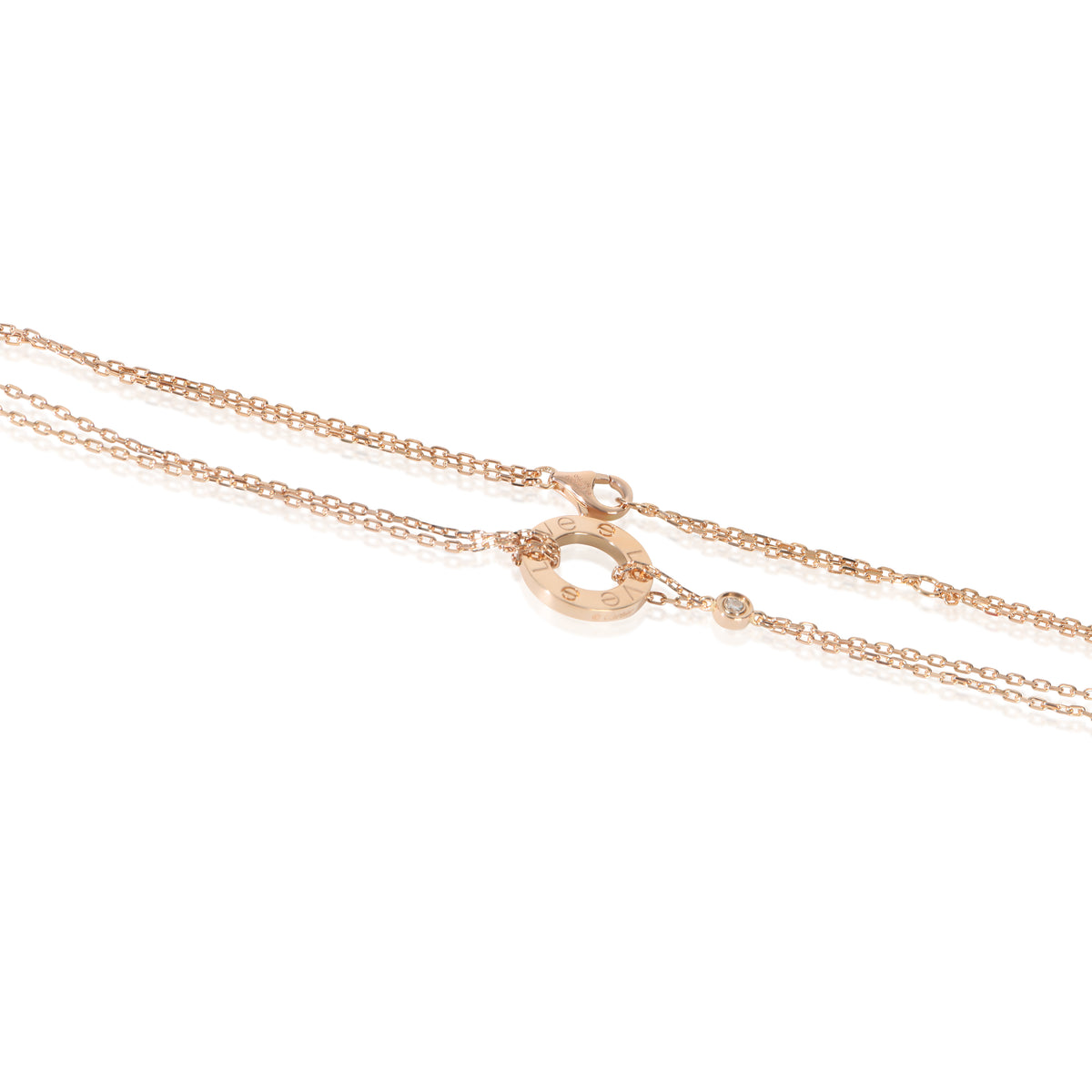 Cartier Rose Gold Diamond Love Necklace sv