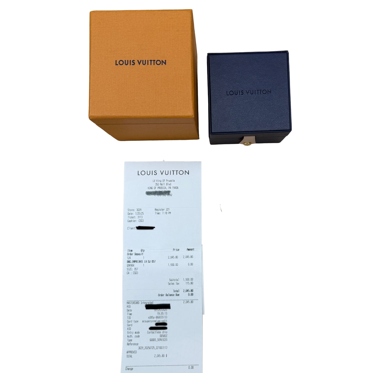 Louis Vuitton Yellow Gold  Empreinte Ring box