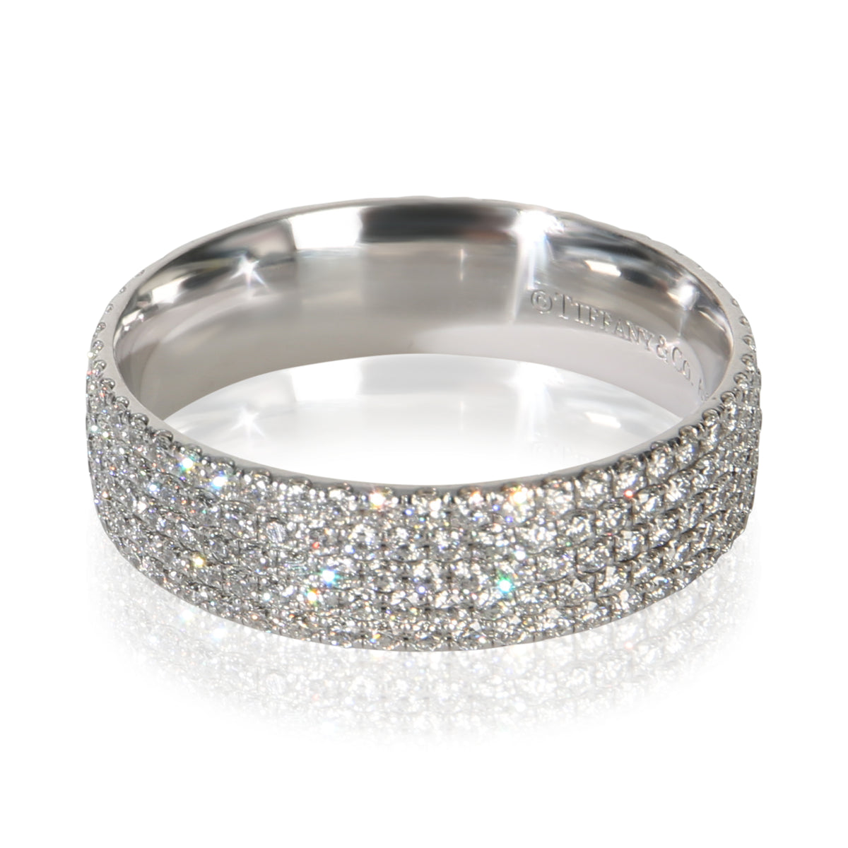 Tiffany & Co. White Gold Diamond Metro 5 Row Ring sv