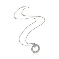 Tiffany & Co. White Gold Diamond Tiffany T T1 Circle Pendant pv