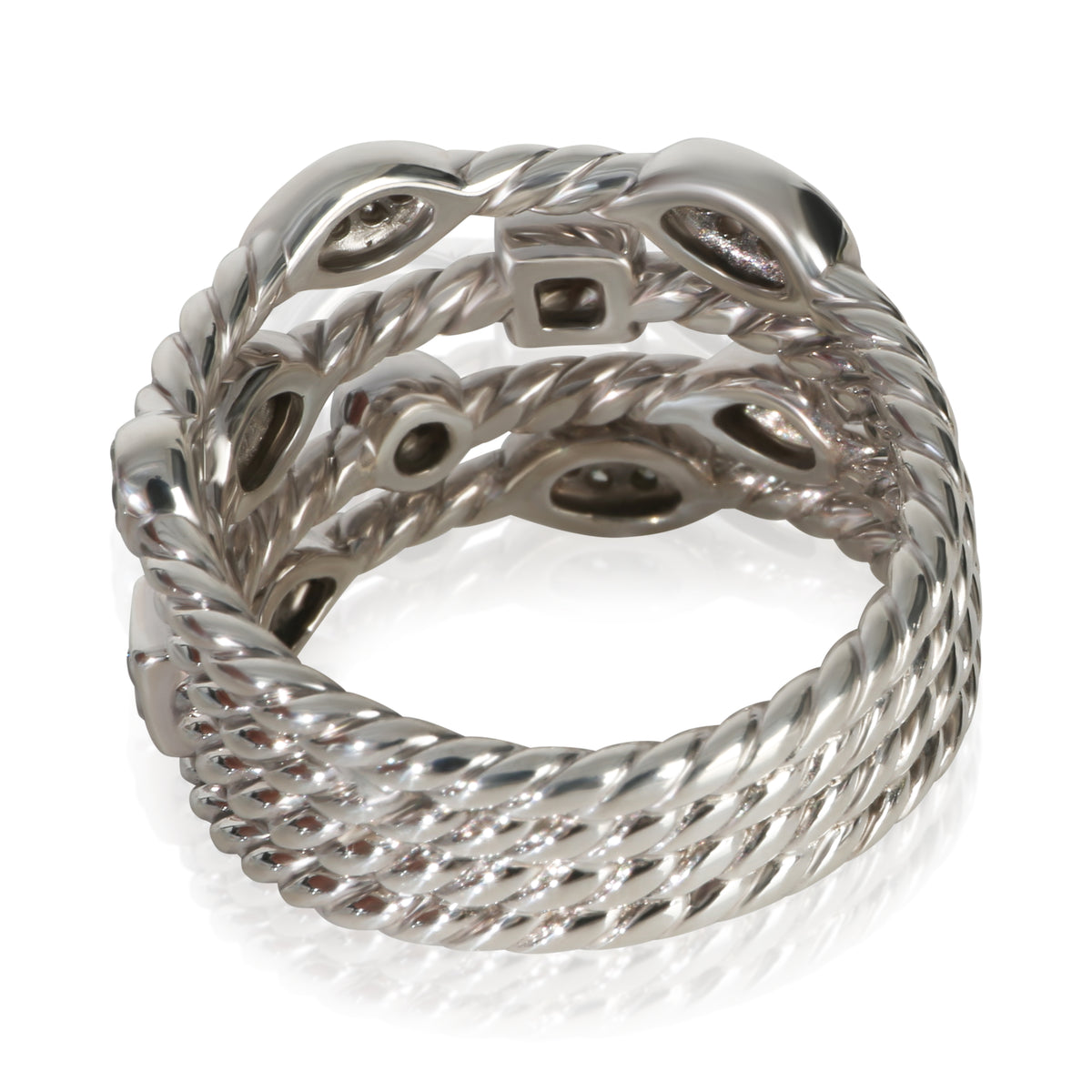 David Yurman Sterling Silver Diamond Confetti Ring pv